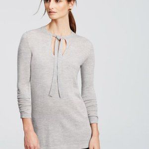 Ann Taylor Merino Wool Tie Tunic Sweater - NWT